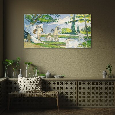 Tableau imprimé sur verre Un après-midi d'été au bord de la rivière