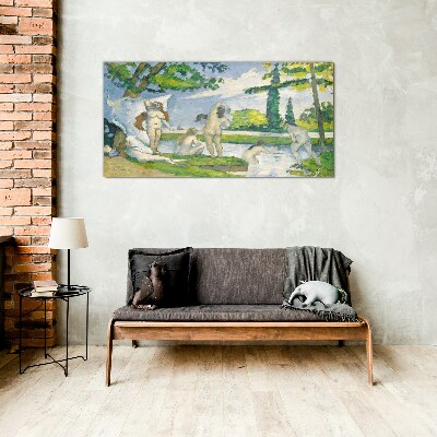 Tableau imprimé sur verre Un après-midi d'été au bord de la rivière
