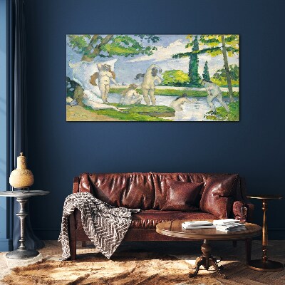 Tableau imprimé sur verre Un après-midi d'été au bord de la rivière