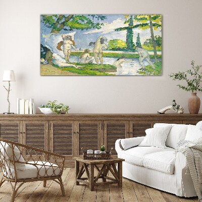 Tableau imprimé sur verre Un après-midi d'été au bord de la rivière