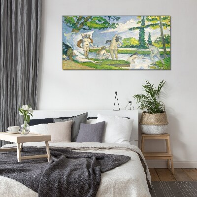 Tableau imprimé sur verre Un après-midi d'été au bord de la rivière