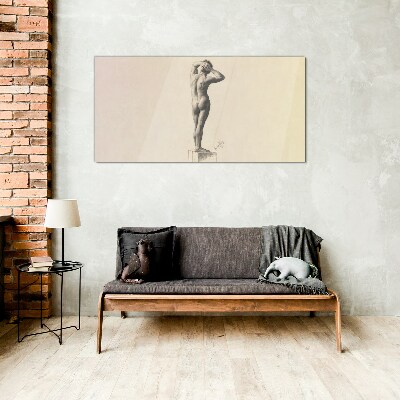 Tableau en verre Une figure en mouvement