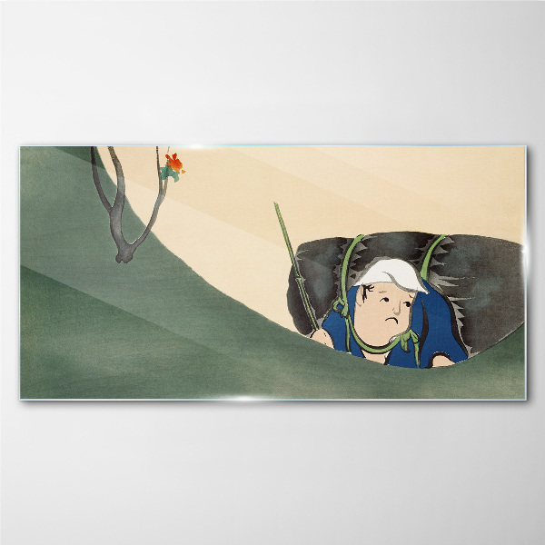 Tableau en verre Perdu dans la verdure