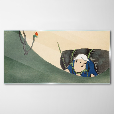 Tableau en verre Perdu dans la verdure