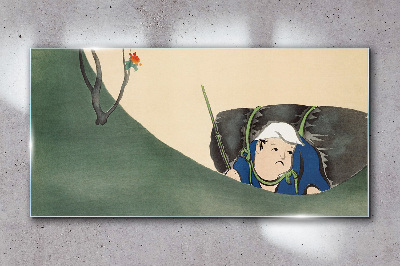 Tableau en verre Perdu dans la verdure