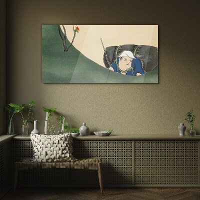 Tableau en verre Perdu dans la verdure