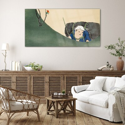 Tableau en verre Perdu dans la verdure