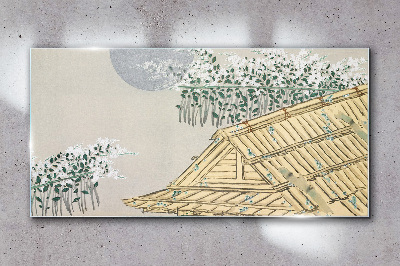 Tableau sur verre La paix dans le paysage japonais