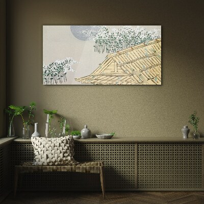 Tableau sur verre La paix dans le paysage japonais