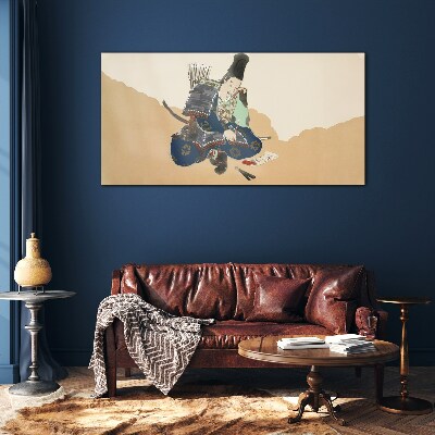 Tableau imprimé sur verre Artiste écrivant en costume traditionnel