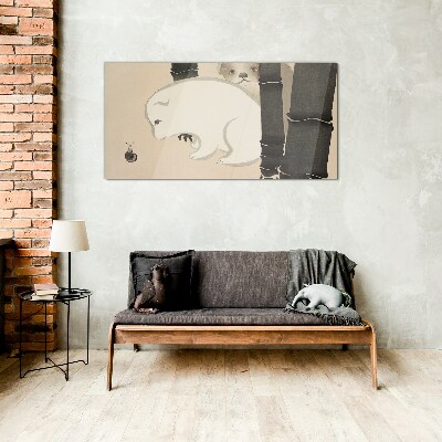 Tableau verre imprimé Rencontre dans la forêt