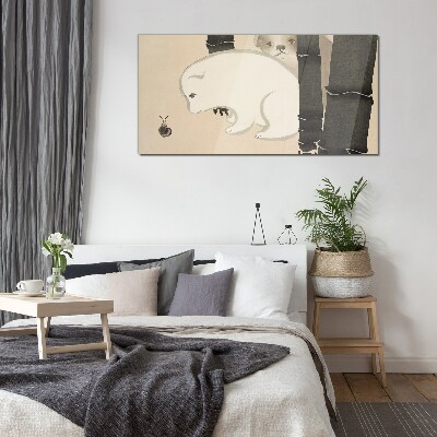 Tableau verre imprimé Rencontre dans la forêt