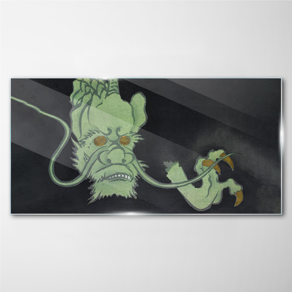 Tableau sur verre Dragon dans le noir