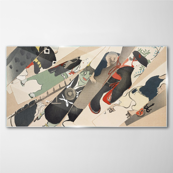 Tableau verre imprimé Animaux dansants en mouvement