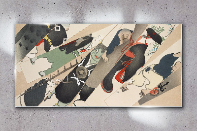 Tableau verre imprimé Animaux dansants en mouvement