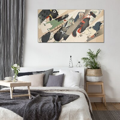 Tableau verre imprimé Animaux dansants en mouvement