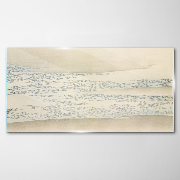 Tableau imprimé sur verre Vagues sur un fond calme