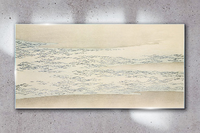 Tableau imprimé sur verre Vagues sur un fond calme