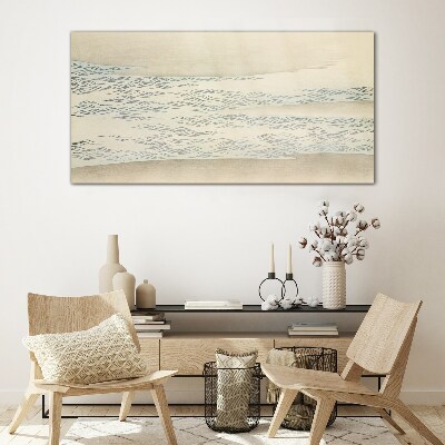 Tableau imprimé sur verre Vagues sur un fond calme