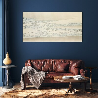 Tableau imprimé sur verre Vagues sur un fond calme