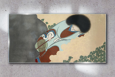 Tableau photo sur verre Une promenade hivernale dans un style traditionnel