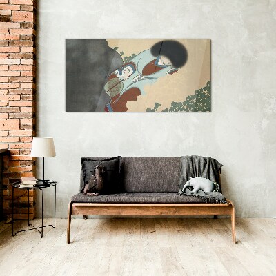 Tableau photo sur verre Une promenade hivernale dans un style traditionnel