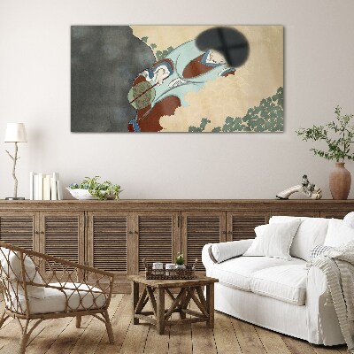 Tableau photo sur verre Une promenade hivernale dans un style traditionnel