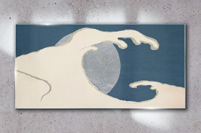 Tableau en verre Une vague au clair de lune