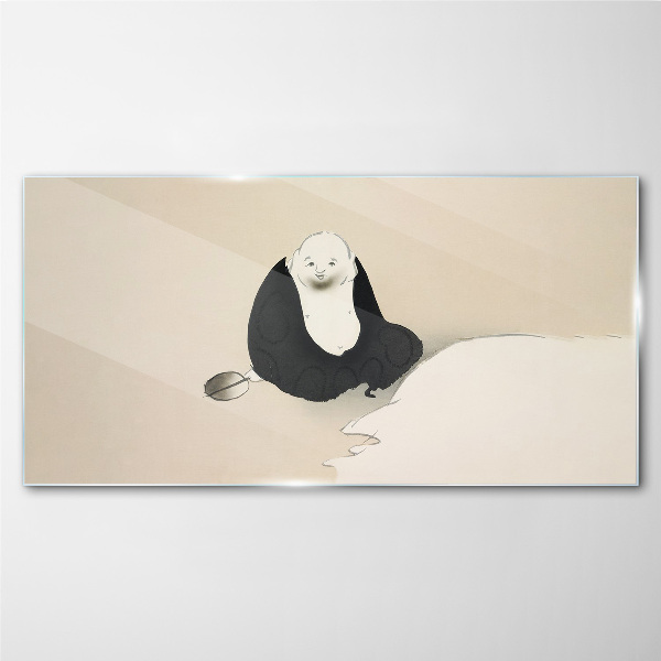 Tableau imprimé sur verre Un moment de calme dans un espace monochrome