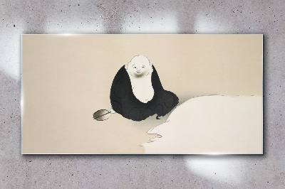 Tableau imprimé sur verre Un moment de calme dans un espace monochrome