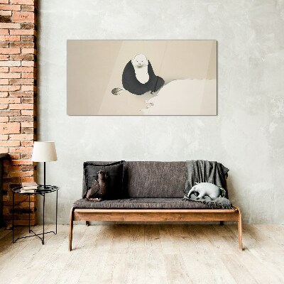 Tableau imprimé sur verre Un moment de calme dans un espace monochrome