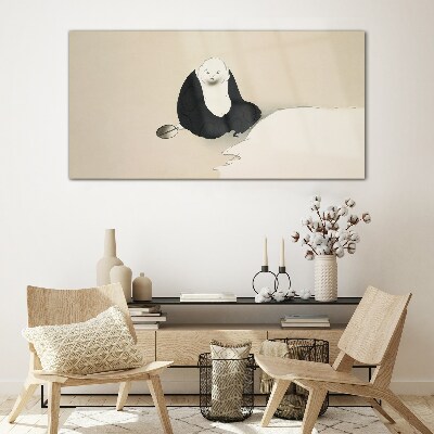 Tableau imprimé sur verre Un moment de calme dans un espace monochrome