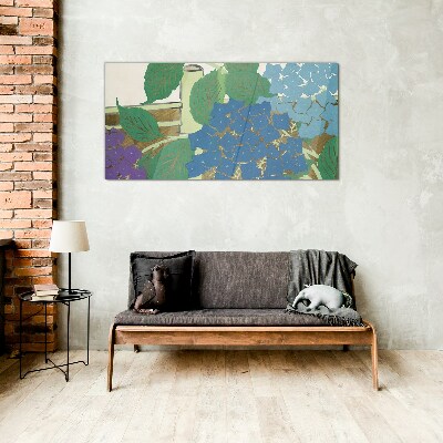 Tableau en verre Compositions florales aux couleurs pastel