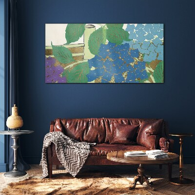 Tableau en verre Compositions florales aux couleurs pastel