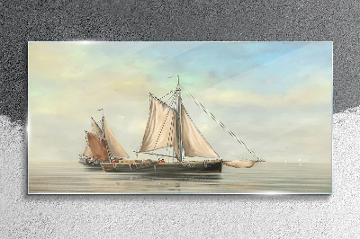 Tableau imprimé sur verre Une matinée tranquille sur l'eau