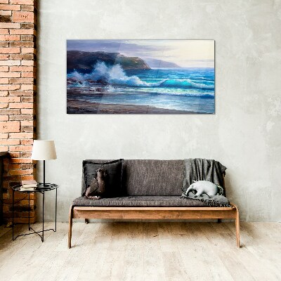 Tableau en verre Vagues calmes de l'océan