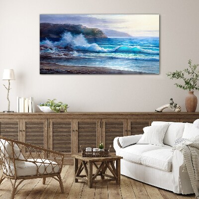 Tableau en verre Vagues calmes de l'océan