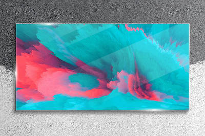 Tableau photo sur verre Vagues turquoise d'abstraction