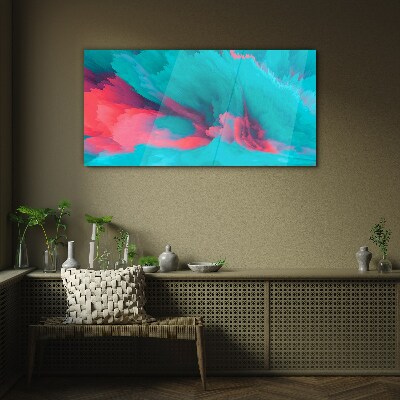Tableau photo sur verre Vagues turquoise d'abstraction