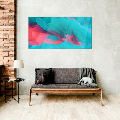 Tableau photo sur verre Vagues turquoise d'abstraction