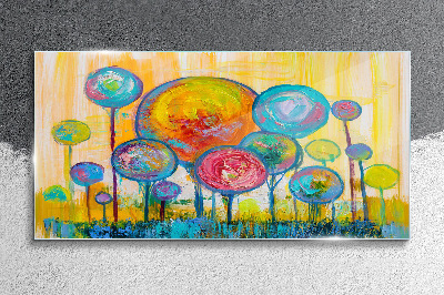 Tableau en verre Cercles colorés contre le soleil