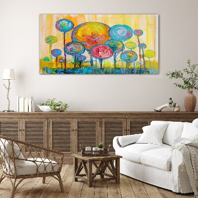 Tableau en verre Cercles colorés contre le soleil