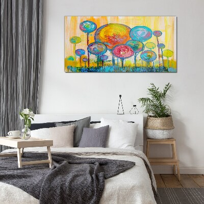 Tableau en verre Cercles colorés contre le soleil