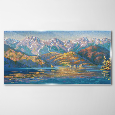 Tableau photo sur verre Paysage de montagne aux couleurs estivales