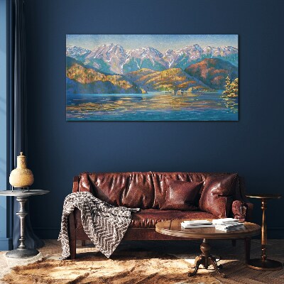 Tableau photo sur verre Paysage de montagne aux couleurs estivales