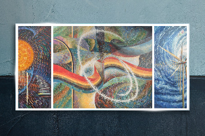 Tableau sur verre Mouvement et harmonie des couleurs