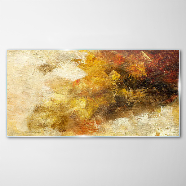 Tableau photo sur verre Reflets dorés dans l'abstraction