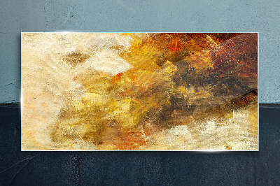 Tableau photo sur verre Reflets dorés dans l'abstraction