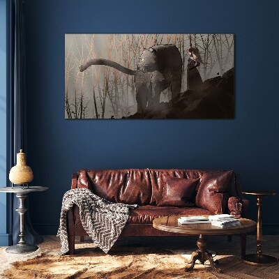 Tableau photo sur verre Black Panther et la mystérieuse figure