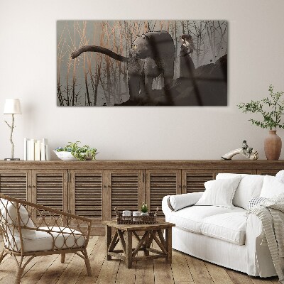 Tableau photo sur verre Black Panther et la mystérieuse figure